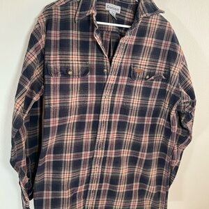 Carhartt flannel Plaid‎ Shirt men’s Large Tall